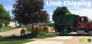 limb chipper in action